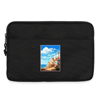 Essaouira Maroc Affiche de voyage Peinture Souvenir WPA - Sacoche pour ordinateur portable 13 pouces - noir - Devant