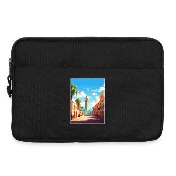 Casablanca Marokko Reiseposter Souvenir Farbe WP - Laptoptasche 13" - Schwarz - Vorne