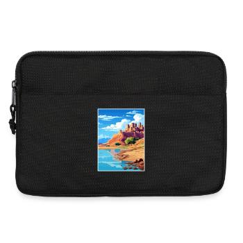 Aït Benhaddou Maroc Affiche de voyage Souvenir WPA - Sacoche pour ordinateur portable 13 pouces - noir - Devant