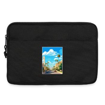Casablanca Marokko Reiseposter Souvenir Farbe WP - Laptoptasche 13" - Schwarz - Vorne