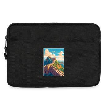 Grand De La Chine Voyage Affiche Souvenir Peinture WPA - Sacoche pour ordinateur portable 13 pouces - noir - Devant