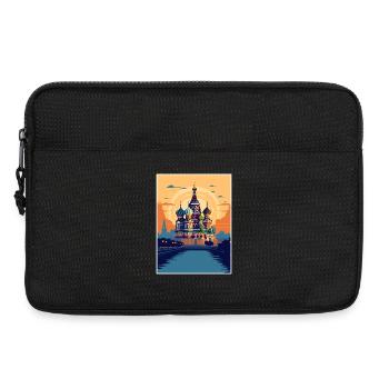 Moscou Russie Voyage Affiche Souvenir Peinture WPA - Sacoche pour ordinateur portable 13 pouces - noir - Devant