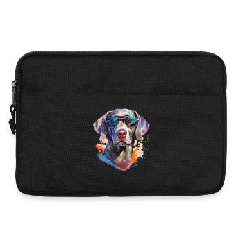 Weimaraner mit Sonnenbrille - Laptoptasche 13" - Schwarz - Vorne