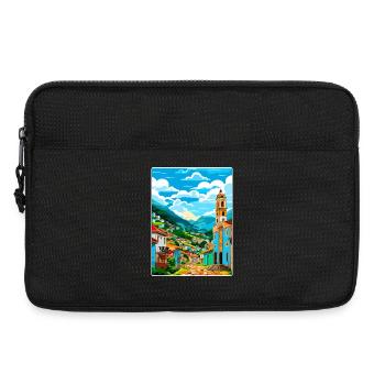 Ouro Preto Brésil Affiche de voyage Peinture Souvenir WPA - Sacoche pour ordinateur portable 13 pouces - noir - Devant