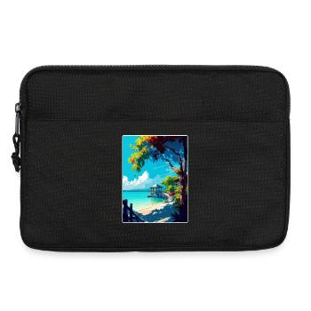 Negril Karibik Reise Poster Souvenir Farbe WPA - Laptoptasche 13" - Schwarz - Vorne