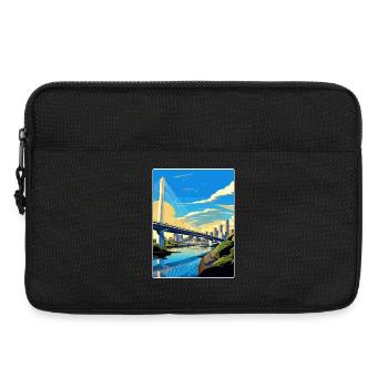 São Paulo Brasilien Reise Poster Souvenir Farbe WPA - Laptoptasche 13" - Schwarz - Vorne