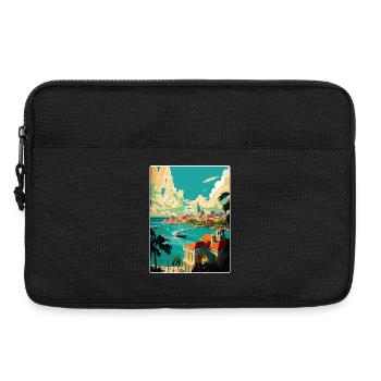 Nassau Caraïbes Voyage Affiche Souvenir Peinture WPA - Sacoche pour ordinateur portable 13 pouces - noir - Devant