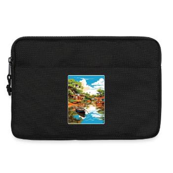 Tigre Argentine Affiche de voyage Peinture Souvenir WPA - Sacoche pour ordinateur portable 13 pouces - noir - Devant