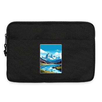 El Calafate Travel Poster Souvenir Postcard Paint - Laptop bag 13" - black - Front