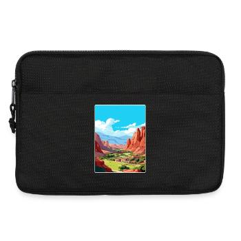 Cafayate Travel Poster Souvenir Postcard Painting - Laptop bag 13" - black - Front