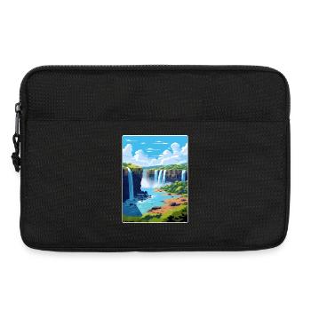 Iguazú Wasserfälle Reise Poster Souvenir Postkarte Farbe - Laptoptasche 13" - Schwarz - Vorne