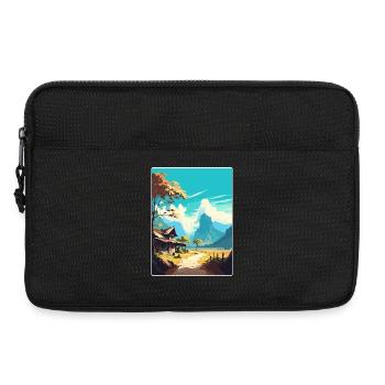 Pai Thaïlande Îles Thaïlandaises Affiche de voyage Peinture WPA - Sacoche pour ordinateur portable 13 pouces - noir - Devant