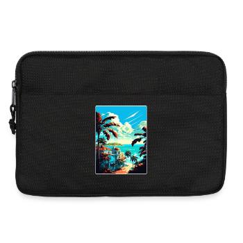 Cuba Caraïbes Voyage Affiche Souvenir Peinture WPA - Sacoche pour ordinateur portable 13 pouces - noir - Devant