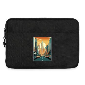 Bangkok Thailand Thai Travel Poster Souvenir WPA - Laptop bag 13" - black - Front