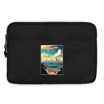 Bangkok Thailand Thai Travel Poster Souvenir WPA - Laptop bag 13" - black - Front