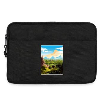 Bali Indonesien Reise Poster Souvenir Malerei WPA - Laptoptasche 13" - Schwarz - Vorne