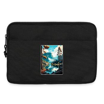 Yosemite Mirror Lake California Affiche de voyage WPA - Sacoche pour ordinateur portable 13 pouces - noir - Devant