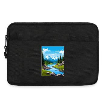 North Cascades National Park Travel Poster Card - Laptop bag 13" - black - Front