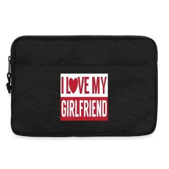 I love my girlfriend Ich liebe meine Freundin - Laptoptasche 13" - Schwarz - Vorne