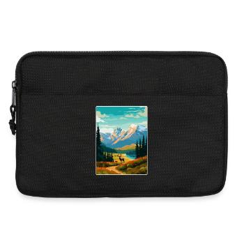 Parc national Banff Canada Affiche de voyage souvenir - Sacoche pour ordinateur portable 13 pouces - noir - Devant