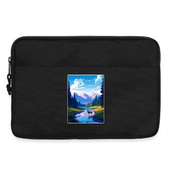 Parc national Banff Canada Affiche de voyage souvenir - Sacoche pour ordinateur portable 13 pouces - noir - Devant
