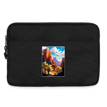 Zion National Park Arizona Travel Poster Souvenir - Laptop bag 13" - black - Front