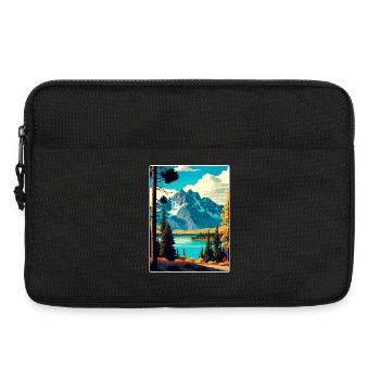 Grand Teton Nationalpark Reiseplakat Souvenir - Laptoptasche 13" - Schwarz - Vorne