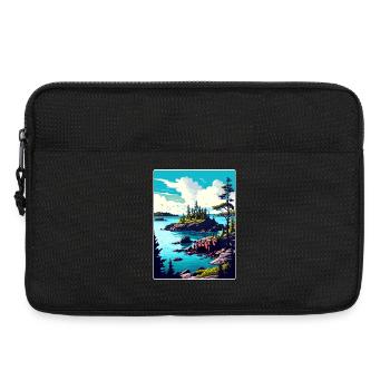 Isle Royale Nationalpark Reiseposter Souvenir - Laptoptasche 13" - Schwarz - Vorne