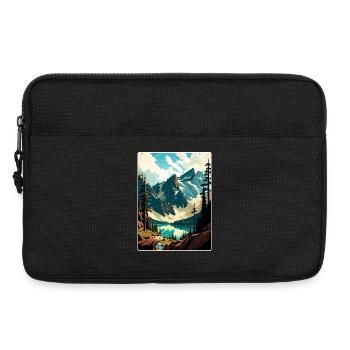 North Cascades National Park Travel Poster Card - Laptop bag 13" - black - Front
