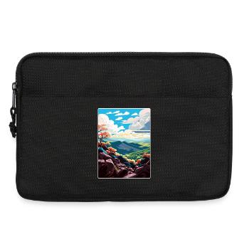 Affiche de voyage souvenir du parc national de Shenandoah - Sacoche pour ordinateur portable 13 pouces - noir - Devant