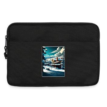 Steamboat Springs Colorado Reise Poster Souvenir - Laptoptasche 13" - Schwarz - Vorne
