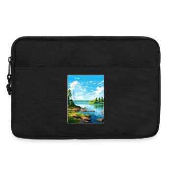 Parc national des Voyageurs Affiche de voyage Souvenir WPA - Sacoche pour ordinateur portable 13 pouces - noir - Devant