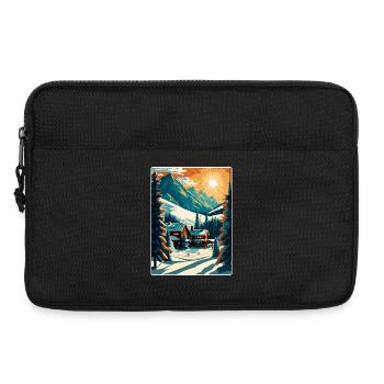 Sun Valley Ski Skifahren Reise Poster Souvenir WPA - Laptoptasche 13" - Schwarz - Vorne