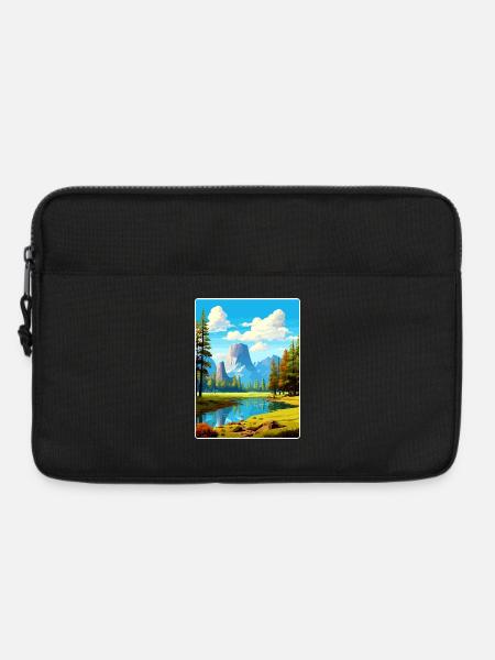 Yosemite Nationalpark Reiseposter Souvenir WPA - Laptoptasche 13" - Schwarz