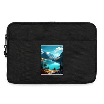 Gletscher-Nationalpark Reiseposter Souvenir WPA - Laptoptasche 13" - Schwarz - Vorne