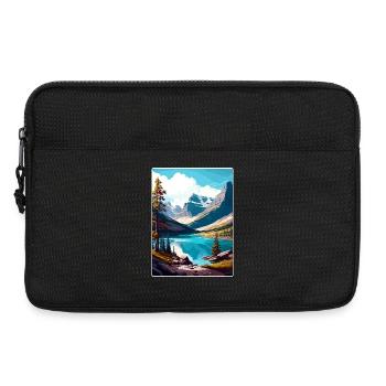 Gletscher-Nationalpark Reiseposter Souvenir WPA - Laptoptasche 13" - Schwarz - Vorne