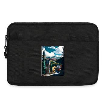 Vail Ski Resort Colorado Travel Poster Souvenir - Laptop bag 13" - black - Front