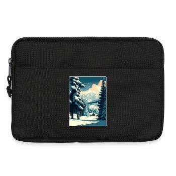 Kitzbuhel Ski Austria Travel Poster Souvenir WPA - Laptop bag 13" - black - Front