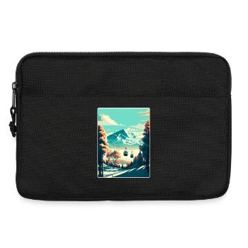 Niseko Ski Skiing Travel Poster Souvenir Paint WPA - Laptop bag 13" - black - Front