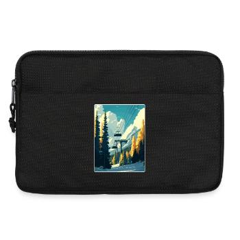Aspen Ski Skiing Travel Poster Souvenir Paint WPA - Laptop bag 13" - black - Front