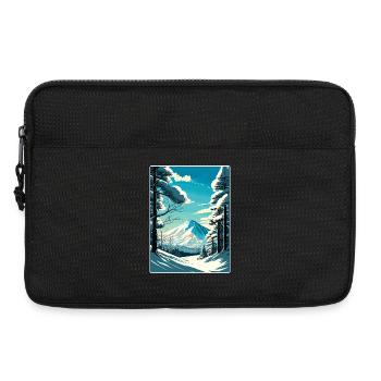 Niseko Ski Skiing Travel Poster Souvenir Paint WPA - Laptop bag 13" - black - Front