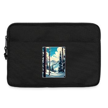 Aspen Ski Skiing Travel Poster Souvenir Paint WPA - Laptop bag 13" - black - Front