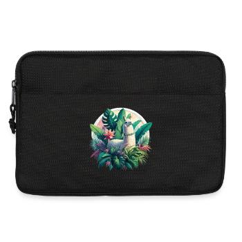 Llama Jungle Plants Palm Trees Gift - Laptop bag 13" - black - Front