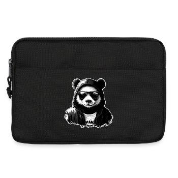 Panda Hoodie Sonnenbrille - Laptoptasche 13" - Schwarz - Vorne