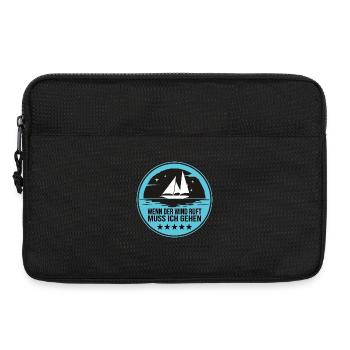 Quand le vent m’appelle, je dois aller naviguer - Sacoche pour ordinateur portable 13 pouces - noir - Devant