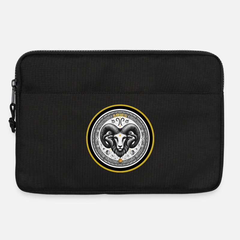 Widder Zodiac Sternzeichen Widder Ornament - Laptoptasche 13" - Schwarz