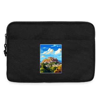 Athens Greece Travel Poster Souvenir Painting WPA - Laptop bag 13" - black - Front
