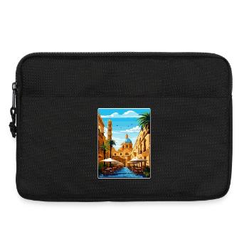 Palermo Sicily Town Italy Travel Poster Souvenir - Laptop bag 13" - black - Front