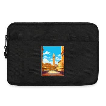 Siena Italy Travel Poster Souvenir Postcard Paint - Laptop bag 13" - black - Front
