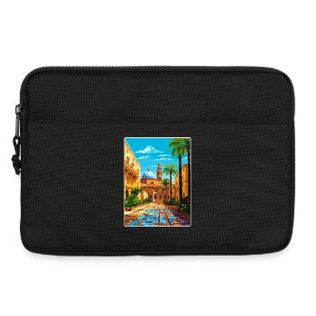 Palermo Sicily Town Italy Travel Poster Souvenir - Laptop bag 13" - black - Front